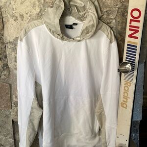 VICTORINOX Mens RARE  pullover with nylon hood Cotton White L